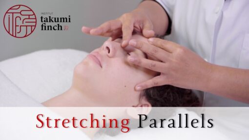 Stretching parallels to release frown lines